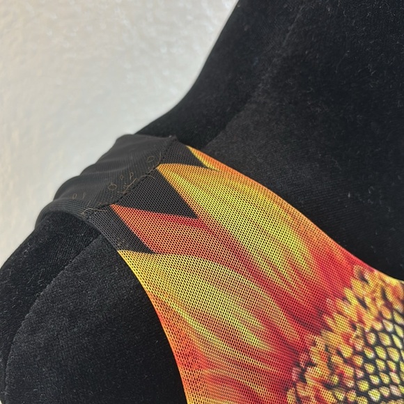 Desigual $150 Mesh Floral Sunflower Sleeveless Top 0013 - Picture 6 of 9